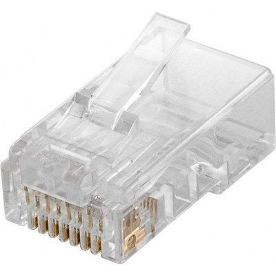 Conectores RJ45 UTP Cat6 8P8C 3micras (100 unidades)