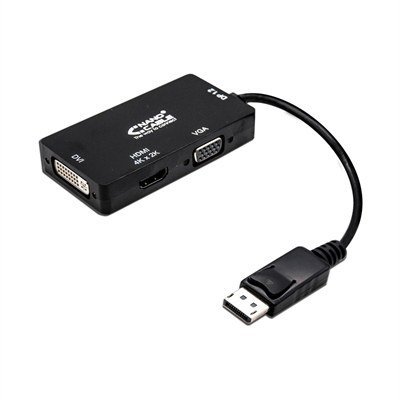 Conversor displayport a vga - dvi - hdmi nanocable 15cm - macho - hembra