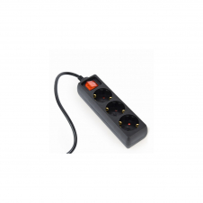 Gembird EG-PSU3-01 base múltiple 0,6 m 3 salidas AC Interior Negro