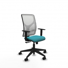 Piqueras y Crespo Motilla sincro malla blanca bali turquesa brazos 1D base piramidal ruedas 65mm nailon