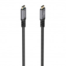 AISENS Cable USB 3.2 Gen2x2 Aluminio 20Gbps 8K@30Hz 5A 100W E-Mark, Tipo USB-C/M-USB-C/M, Negro, 3.0m