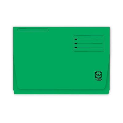 Gio Paq.25 subcarpetas bolsillo 320g folio verde
