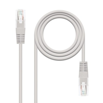 Cable de red latiguillo RJ45 Cat.6 UTP AWG24 Gris 10 metros