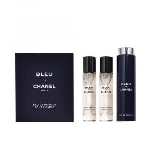 BLEU eau de parfum vaporizador de viaje recargable 3 x 20 ml