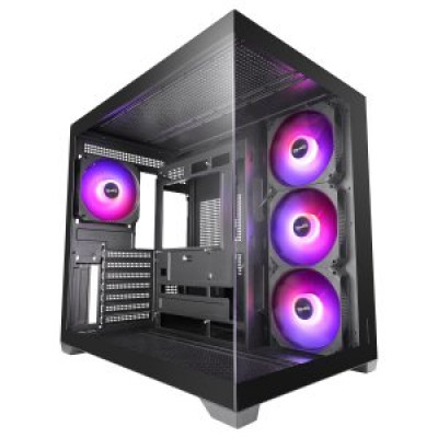 CAJA ATX MARS GAMING MCV5 CRISTAL TEMPLADO PANORAMICO ARGB GPU 416mm NEGRA