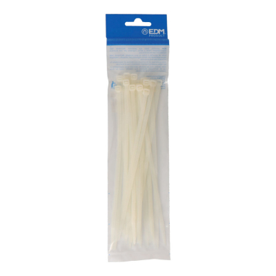 Bridas natural 4,6 x 200 mm nylon alta calidad (bolsa 25 unid.)
