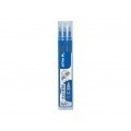 Pilot Recambio de gel borrable para Frixion Ball / Frixion Clicker - Pack de 3 unidades - Punta de bola redonda 0.7mm - Trazo 0.4mm - Color Azul