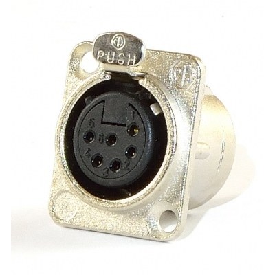 Base XLR Hembra 6Pin Tipo D NC6FDL-1