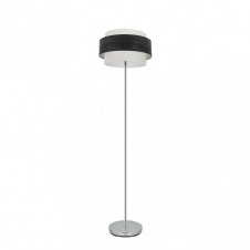 Pie Salon Myriam 1xe27 Cromo/Madera Negra