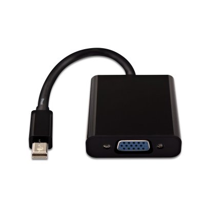 Adattatore video nero da Mini DisplayPort maschio a VGA femmina