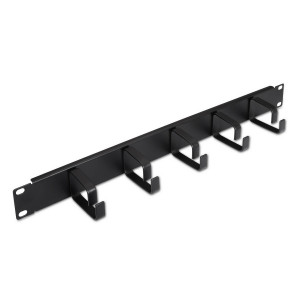 Aisens Organizador De Cables Metálico Con 5 Anillos 19 1U Negro