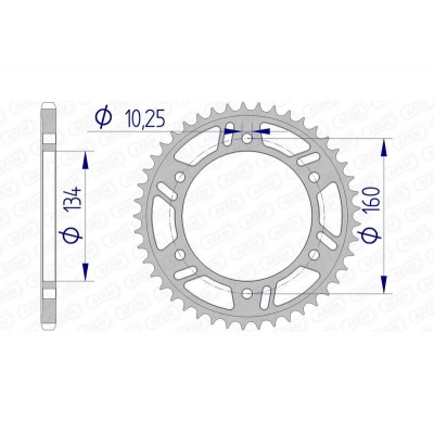 Corona AFAM aluminio ultraligera 11618 - Paso 520 11618-42