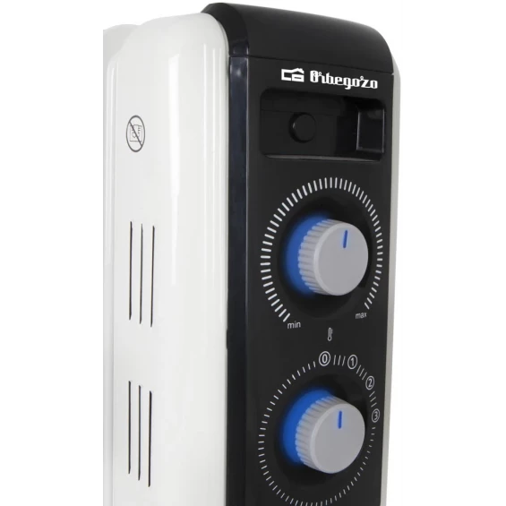 Radiador de aceite Orbegozo RF 1000, 1.000 W, 5 elementos, 2 potencias, termostato regulable, blanco - imagen 3
