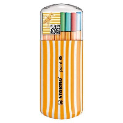 STABILO Rotulador Point 88 - Punta 0,4 mm - Colores surtidos - Estuche Zebrui 20 ud