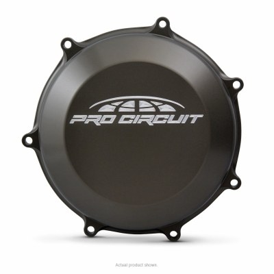 Tapa de embrague Pro Circuit para Kawasaki KX450: aluminio, negro CCK19450