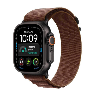Smartwatch apple watch u4 gps+cell 49mm black titanium case with burgundy alpine loop l
