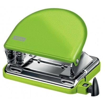 Petrus 52 Taladro Perforador Clasico Metalico - Hasta 20 Hojas - Marcas de Formato - Facil Vaciado - Punzones 5.5mm - Color Verde