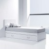 Cama junior 90x200 cm con cama nido · JOY White · Alondra