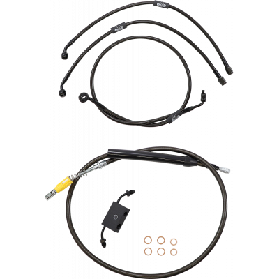 Kit líneas de freno/cables de manillar estándar Midnight trenzados LA CHOPPERS LA-8157KT-19M