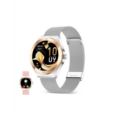 Ksix Lya Reloj Smartwatch Pantalla 1.19 AMOLED - Autonomia hasta 5 dias - Resistencia al Agua IP68 - Color Plata