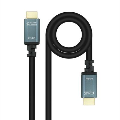 Cable hdmi 2.1 nanocable 8k 1.5m - macho - macho - negro