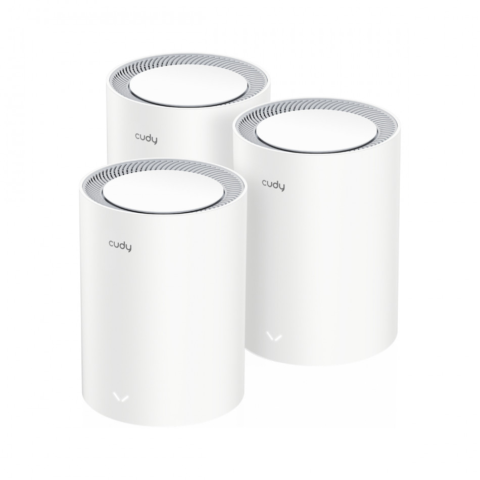 Cudy AX3000 Pack de 3 Sistemas WiFi 6 Mesh AX3000 2.5G Dual Band - Admite Ancho de Banda de 20/40/80/160MHz - 1x Puerto LAN 10/1