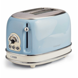 Tostador Ariete 155/15, 2 ranuras cortas, 810W, azul vintage