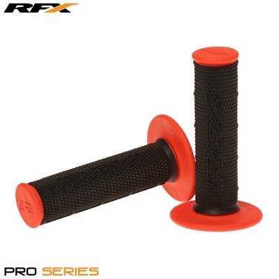 Puños compuestos dobles RFX serie Pro con centro negro (negro/ naranja), pareja FXHG2010099OR
