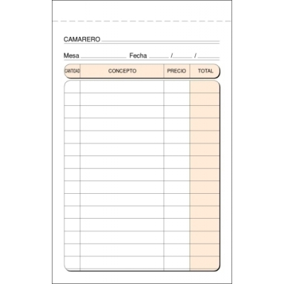 TALONARIO CAMAREROS BOLSILLO TRIPL. LOAN