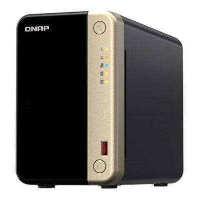 Servidor nas qnap k - ts - 264 - 8g+2xmn10ada600s 2 bahias 8gb gigabit ethernet