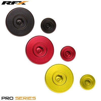 Juego de tapones de regulación del motor RFX Pro (negro) - Suzuki RMZ250/450 FXEP3010099BK