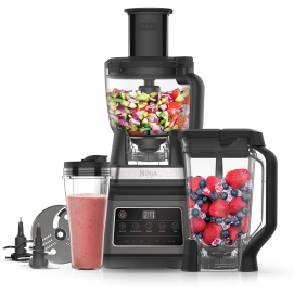Procesador de alimentos y batidora de vaso Ninja BN800EU, 3 en 1, 1200W, bol 1.8 litros, jarra 2.1 litros, vaso 0.7 litros, disco cortador picador,...