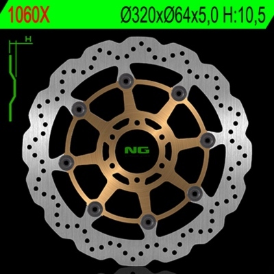 Disco de freno NG ondulado 1060X Ø320 x Ø64 x 5 1060X