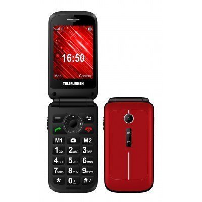 Telefono movil telefunken s430 senior phone - 2.8pulgadas - rojo