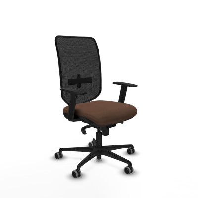 Ossa eco sincro bali marrón oscuro brazos 1D base nailon ruedas 65mm engomadas