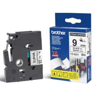 TZ-S221 cinta para impresora de etiquetas Negro sobre blanco