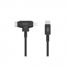 HYPER HyperJuice cable USB USB 2.0 1,5 m USB C USB C/Lightning Negro