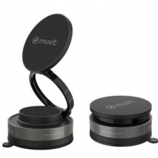 Soporte de Smartphone para Coche Muvit For Change MCCHL0035/ Negro