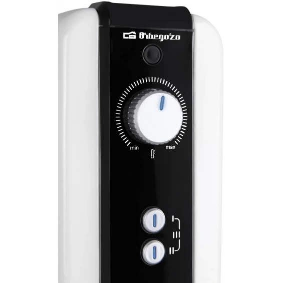 Radiador de aceite Orbegozo RH 1000, 1.000 W, 5 elementos, 2 potencias, termostato regulable, blanco - imagen 4