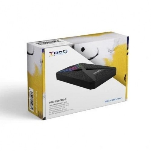 Caja Externa Gaming para Disco Duro de 2.5 TooQ TQE-2550RGB/ USB 3.1/ Sin tornillos