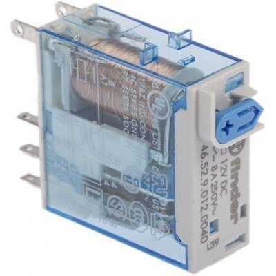 RELE 12Vdc 2Ctos Pulsador Prueba 8A/250Vac FINDER