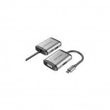Vention Conversor TFAHB/ 1xUSB/ 1xHDMI/ 1xVGA/ 1xUSB Tipo-C PD/ 15cm/ Gris