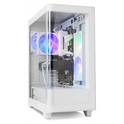 NOX Semitorre HUMMER ETHER Cristal Curvo Blanco