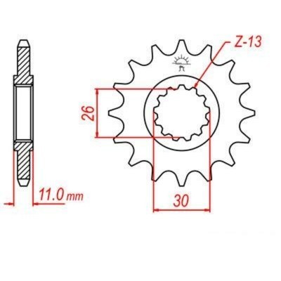 Piñon Jt 1591 de acero 15 dientes Yamaha FZ8 JTF1591.15