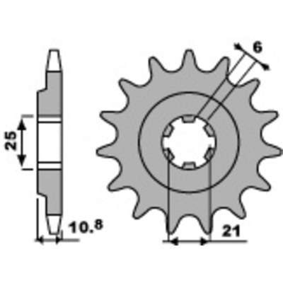 PBR Steel Standard Front Sprocket 331 - 630 331.14.18NC