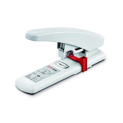 Novus B 40 Grapadora de Gruesos - Hasta 100 Hojas - Grapado Cerrado con Sistema Bypass - Sistema Antibloqueo - Color Blanco