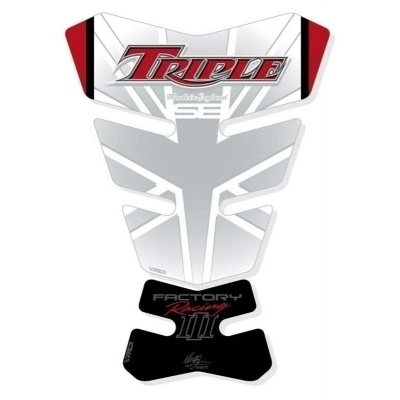 Protector de depósito Motografix Triumph Speed Triple blanco TT015U