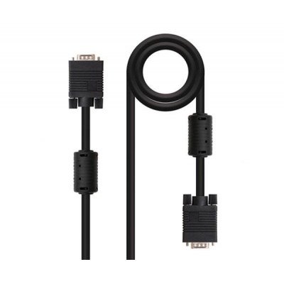 Cable SVGA Macho-Macho HDB15 con Ferrita 2m