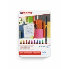 Edding 1200 colourpen rotulador Fino Negro, Azul, Marrón, Verde, Naranja, Rosa, Púrpura, Rojo, Amarillo 10 pieza(s)