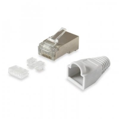 KIT 100 CONECTORES RJ45 EQUIP CATEGORIA 6 FTP CON GUIA Y CAPUCHON